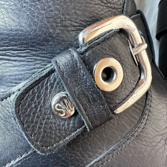 Stuart Weitzman Lotroops Moto Harness Boots Size 7 - Picture 5 of 10